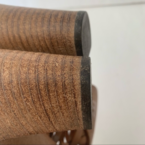 New ALBERTO FERMANI Strappy Block Heel Sandals Leather Tan Made In Italy - Picture 11 of 16